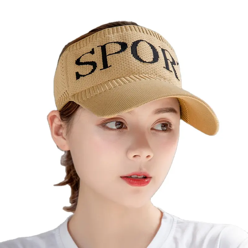 designer visor fashion outside sports cheap and wholes aleladies woven visor knitted hat sun visor hats for women beach