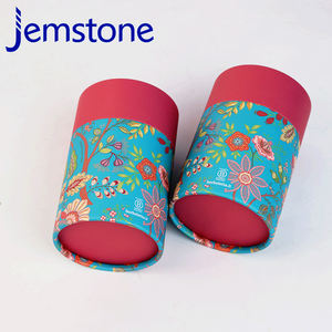 Boîte d'emballage cylindrique en carton kraft pour capsules de gel alimentaire à base de plantes, design personnalisé, recyclable, tube en papier pour thé - Product Image 2