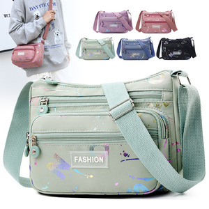 Women's Shoulder Bag Multi Layer Zipper Crossbody Bag For Everyday Use Pink Green Purple Blue Black Durable Spring 2025 - Product Image 2
