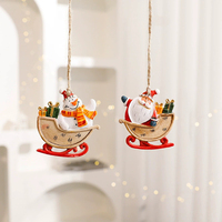 Kerst hars sneeuwpop rendier hangende ornament boomdecoratie DIY scène decoratie feestattributen groothandel op voorraad