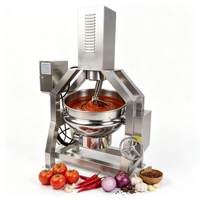 Marmite de cuisson professionnelle électrique à double enveloppe pour porridge, nouilles, soupes, bouillons d'os et ragoûts, avec chauffage au gaz et à vapeur