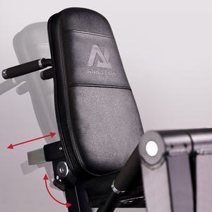 Machine 3-en-1 à charge par disques pour soulevé de cuisse et extension de jambe, équipement de gym en acier réglable pour entraînement des jambes et des fessiers, utilisable assis ou allongé - Product Image 6
