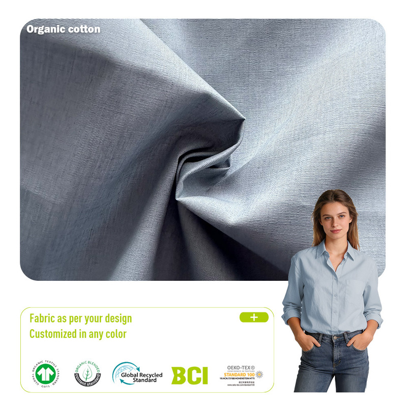 Recycled Polyester Organic Cotton Stretch Knit