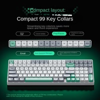 Ensemble clavier et souris mécaniques GKM, connectivité sans fil tri-mode, interrupteurs personnalisables à montage à chaud, rétroéclairage, ergonomie humaine