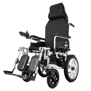 Disabled Care Mobile Handcart Electric Wheelchair Lightweight Folding Electric Wheelchair