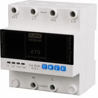 Commutateur de transfert automatique double alimentation Elsine ATS 63A avec affichage numérique et commutation prioritaire AC 220V