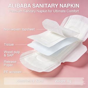 Toallas Sanitarias Extra Largas para la Noche, Flujo Abundante, Productos de Higiene Femenina, Marca Privada - Product Image 4