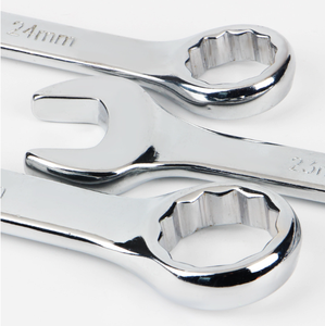 Clé combinée à double embout, polie miroir, en acier au carbone 45, chromée, pour réparation automobile - Product Image 3