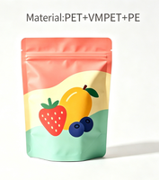 Sachet d'emballage refermable, résistant à l'humidité, avec fermeture éclair, imprimé en héliogravure, pour fruits secs et stockage d'aliments secs
