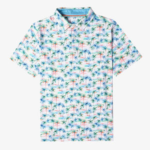 Polos de Golf para Hombre con Estampado de Palmeras Tropicales, Transpirables, de Manga Corta, para Golf - Product Image 4