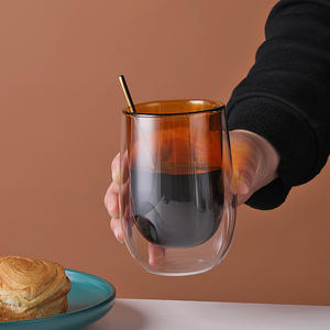 Tasse à café en verre <span class=keywords><strong>pyrex</strong></span> à double paroi résistante à la chaleur en forme d'œuf transparent MAIMAI pour café <span class=keywords><strong>lait</strong></span> - Product Image 1