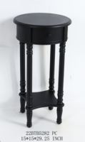 Vente en gros de meubles de salon personnalisés de 38CM table basse en bois noire avec tiroir