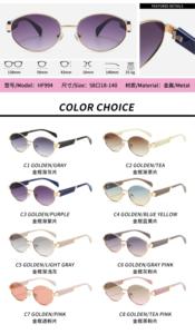 Lunettes de soleil pour femmes élégantes sans monture, dégradé de couleurs irrégulières, UV400, nouvelle sortie - Product Image 5