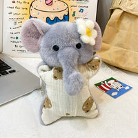 Lindo Cojín de Felpa con Forma de Animales para Reposamuñecas, Cojín Kawaii de Conejo, Elefante, Mapache y Ratón para Computadora, Oficina, Escritura, Regalo, Venta al por Mayor