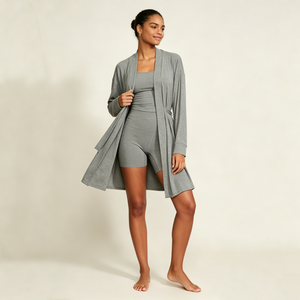 Conjunto de Pijamas Femininos Personalizados, Roupão de Inverno com Bolso, ODM, Cintura Elástica, Manga Longa, Roupão de Banho, Roupa de Dormir Feminina - Product Image 2