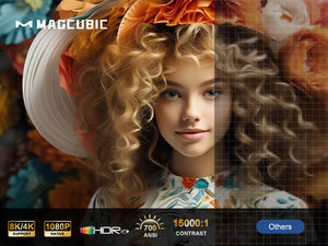 Proyector LCD Magcubic HY450NTV, 600 ANSI Lúmenes, Resolución Nativa 1080P, Tiro Corto, Certificado por Netflix, Sistema Operativo Whale, para Cine en Casa y Exteriores - Product Image 4