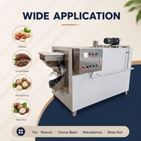 Machine de torréfaction rotative industrielle électrique 200 kg pour arachides, noix de macadamia, fèves de cacao et autres graines