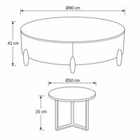 Table basse ovale moderne nordique crème avec plateau en bois, tiroir dissimulé, multifonctionnelle, gain de place, écologique pour salon