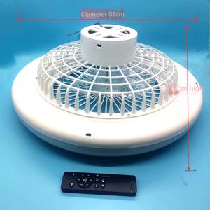 Lampe de chambre nordique ventilateur de plafond lampe Macaron ventilateur électrique Restaurant Invisible ménage intégré Simple ventilateur intelligent lustre - Product Image 3