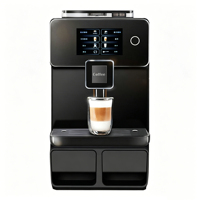 Máquina de Café Totalmente Automática con Pantalla Táctil, Máquina Expendedora de Espresso Recién Molido para Oficina, Cafetera de Doble Caldera