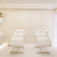 Table de massage et de soin du visage M&S, mobilier de salon de beauté, lit de spa pour hôtel, salle de sport, école, usage commercial, en cuir PU et pierre de jade
