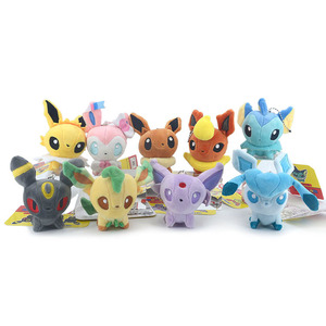 Spot Wholesale Pokemon Plush Keychain10cm Cute Anime Pendant Pikachu Plush Toy