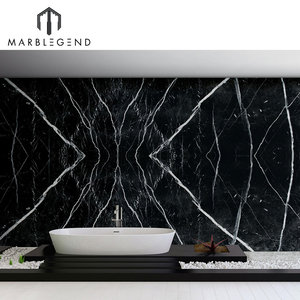 PFM Chinesischer Luxus <span class=keywords><strong>Nero</strong></span> Marquina Wand platte schwarzer Marmorboden fliese