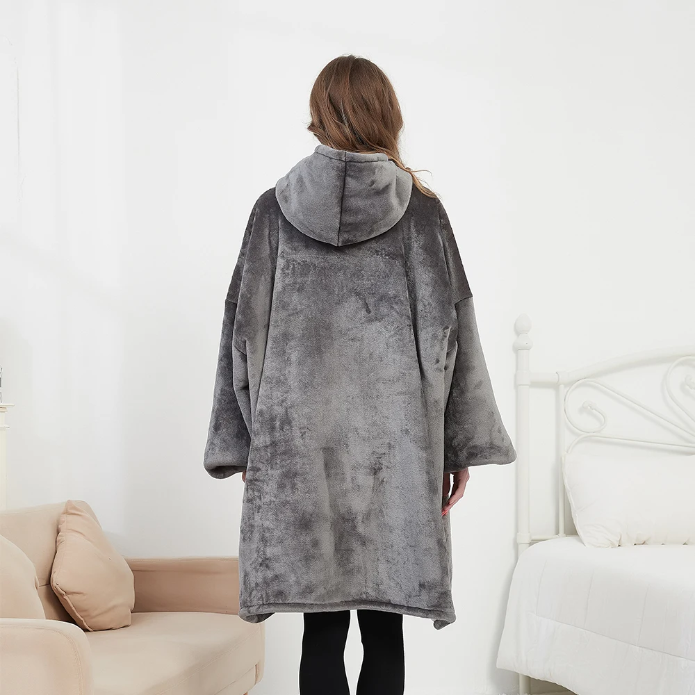 Warm Fluffy Soft Plush Fuzzy Loose Outwear - Oversized
