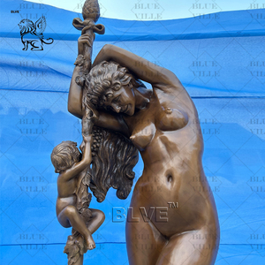 BLVE Levensgrote Buiten Bodega Metalen Decoratieve Vrouwelijke Beeldhouwwerk Bronzen Naakte Druivenwijn Godin Sculptuur Op Voorraad - Product Image 5