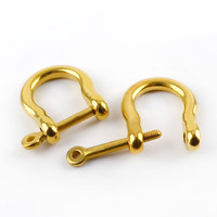 Meetee F1-45 Laiton U en forme de Fer À Cheval Boucles pour Sac En Cuir Porte-clés Bracelet À La Main Vis Fermoir Boucle