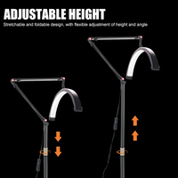 Nouveautés : Lampe de sol demi-lune pour cils, 20W, température de couleur réglable, lumière LED photographique pour salon de beauté et extensions de cils