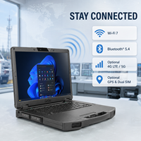 Nouvel ordinateur portable robuste Getac S510 Intel, écran lisible en plein soleil de 15,6 pouces, Windows 11 Pro, 12 cœurs, 16 Go de DDR5, pour les services sur le terrain en extérieur
