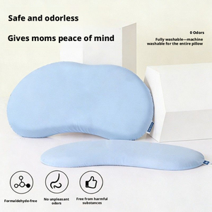 Oreiller pour bébé personnalisable en caoutchouc de silicone tressé, protection du cou, style américain, pour couchage latéral et dorsal, avec garnissage en fibres, idéal pour les fêtes - Product Image 4