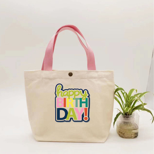 Bolsa de Lona Personalizada al por Mayor, Bolsa de Algodón Impresa en Blanco para DIY, Regalo de Cumpleaños, Feliz Cumpleaños Amigos, Personalizado - Product Image 4