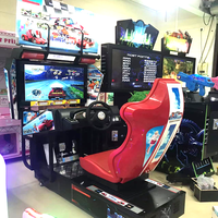 Máquina de Juego Arcade Comercial de Carreras de Latón, Simulador de Conducción Operado con Monedas con Asiento Dinámico para Centro de Juegos