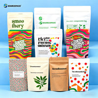 Sachet personnalisé en papier kraft durable, Doypack debout, emballage alimentaire écologique, fermeture éclair biodégradable, sac compostable