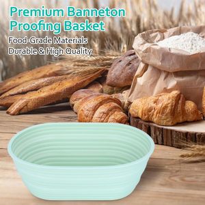 Sourdough Proofing Basket Set 2Pcs Oval <b>Silicone</b> Bread <b>Baking</b> Supplies Sourdough Baskets Complete Bread <b>Baking</b> Kit - Product Image 5