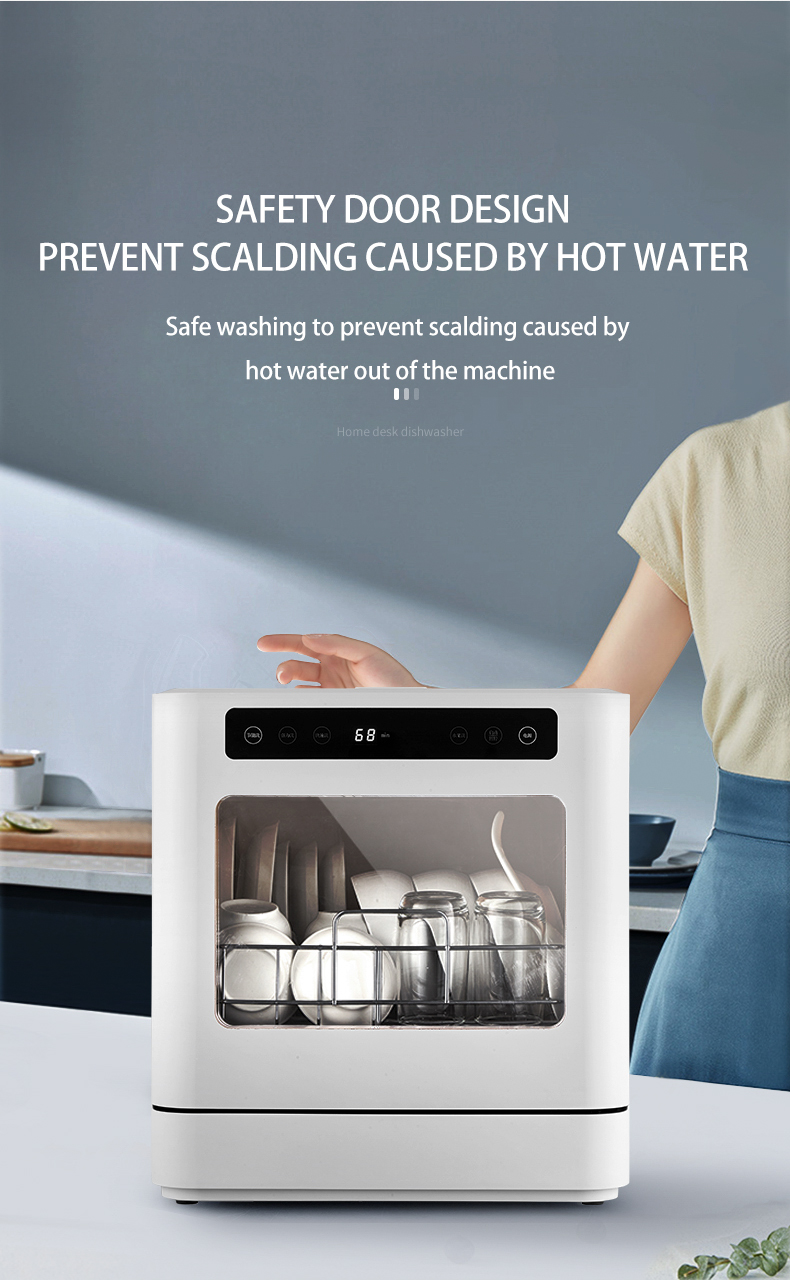 Intelligent Dishwasher Installation Free Mini Desktop Household Dishwasher Disinfection And Drying Vegetable Washer Automatic