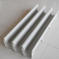 Plastique Construction Extérieur Design industriel Souterrain Résine Canal de drainage linéaire en forme de U Gouttière Drainage en résine