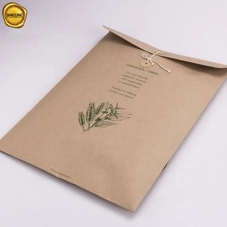 Sinicline निजी लेबल तृण से कागज बॉक्स कस्टम पर्यावरण लिफाफा पैकेजिंग हरी पर्यावरण पैकेजिंग सह लिमिटेड