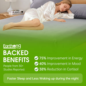 UK All Size 15% Silver EMF Shielding <strong>Fitted</strong> Grounding Bed <strong>Sheets</strong> With Grounding Cord for Mood Enhancement with OEKO Certified - Product Image 3