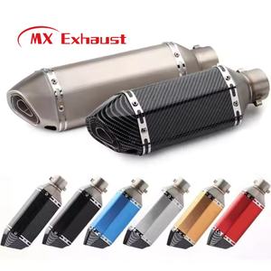 Silencieux de moto universel en fibre de carbone plusieurs couleurs 1.5 ''-2" avec <span class=keywords><strong>DB</strong></span> <span class=keywords><strong>Killer</strong></span> <span class=keywords><strong>amovible</strong></span> pour silencieux de rue moto - Product Image 2
