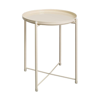 Table console rouge Tables pliables faciles à assembler Mesa De Centro Petite table basse ronde de salon