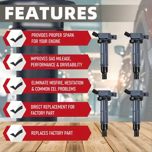 Yaris Prius C 용 Toyota Vios 용 고성능 9091902265 9091902240 고무 점화 코일-새로운 조건 - Product Image 5