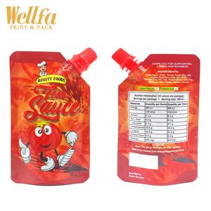 निर्माता रंगीन Doypack 120g कस्टम मुद्रित केचप चूषण नोक निचोड़ पैकेजिंग बैग टमाटर सॉस टोंटी थैली खड़े हो जाओ - Product Image 1