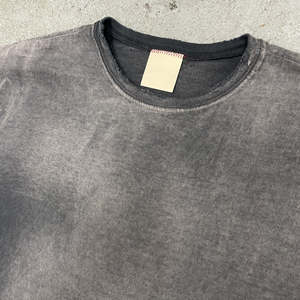 T-shirt pour homme, T-shirt oversize uni, lavage à l'acide, poids lourd, délavé au soleil, coupe ample, T-shirts vintage délavés pour homme - Product Image 2