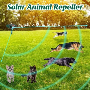 Répulsif à ultrasons solaire pour animaux, étanche, avec détecteur de mouvement, pour dissuader les ratons-laveurs, les mouffettes, les renards, les chiens, les chats, les cerfs - Product Image 5