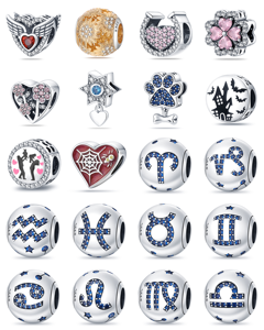 Pendentif Cœur en Zircon Argenté Chaud pour la Fête <span class=keywords><strong>des</strong></span> Mères, Ensemble de Bijoux DIY avec Finition Plaqué Or Rose et Accessoires Unisexe - Product Image 1