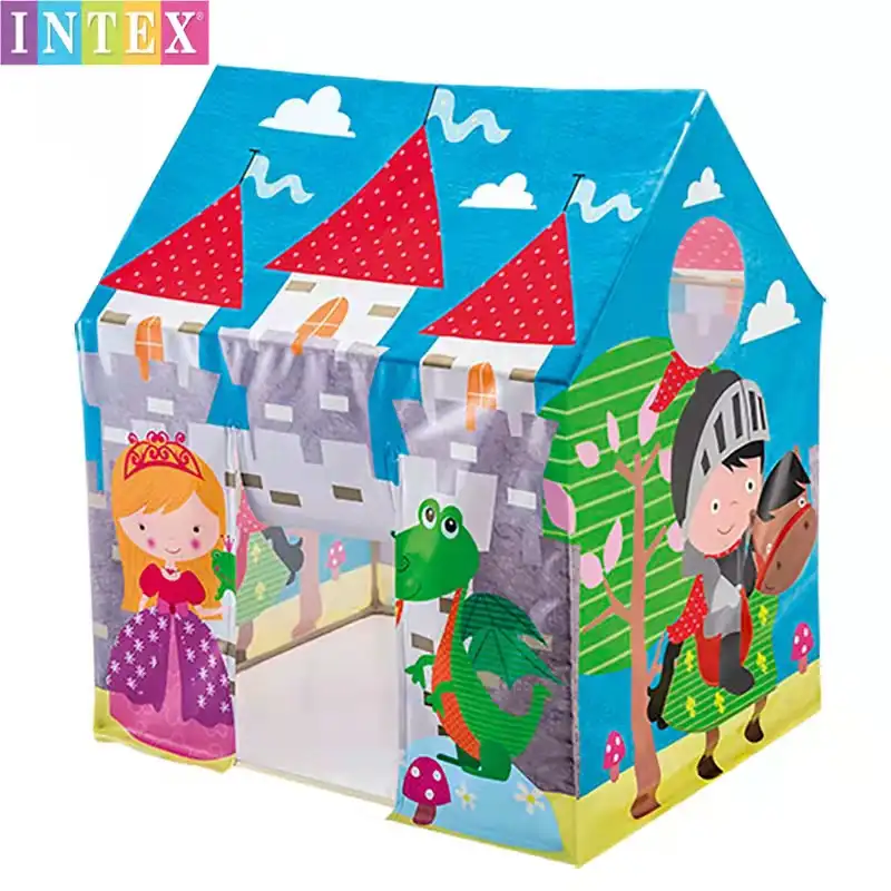 Intex-tienda de juegos del castillo real para niños, carpas de PVC con carcasa de una pieza, 45642