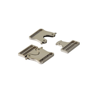 Hebilla deslizante de aleación, accesorio para bolsos de metal plateado y negro, duradero y ajustable para riñoneras, primavera 2022 - Product Image 4